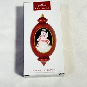 NIB 2022‎ Hallmark TOP HAT SNOWMAN Keepsake Ornament Limited Edition
